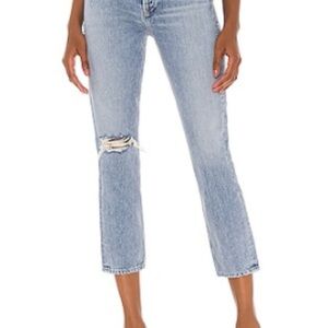Agolde Riley High Rise Straight Crop Jeans